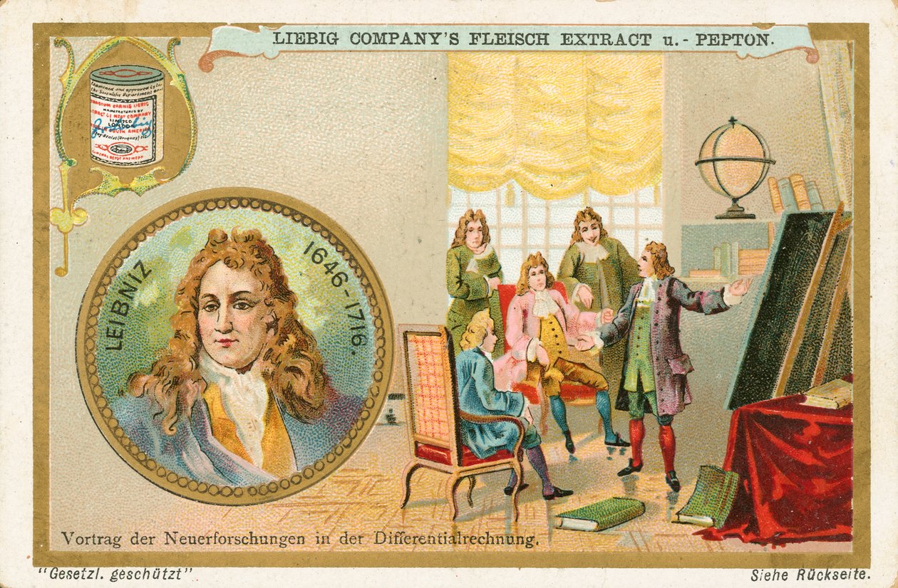 Liebniz, karta Liebig, początek XX wieku (chromo) autorstwa European School