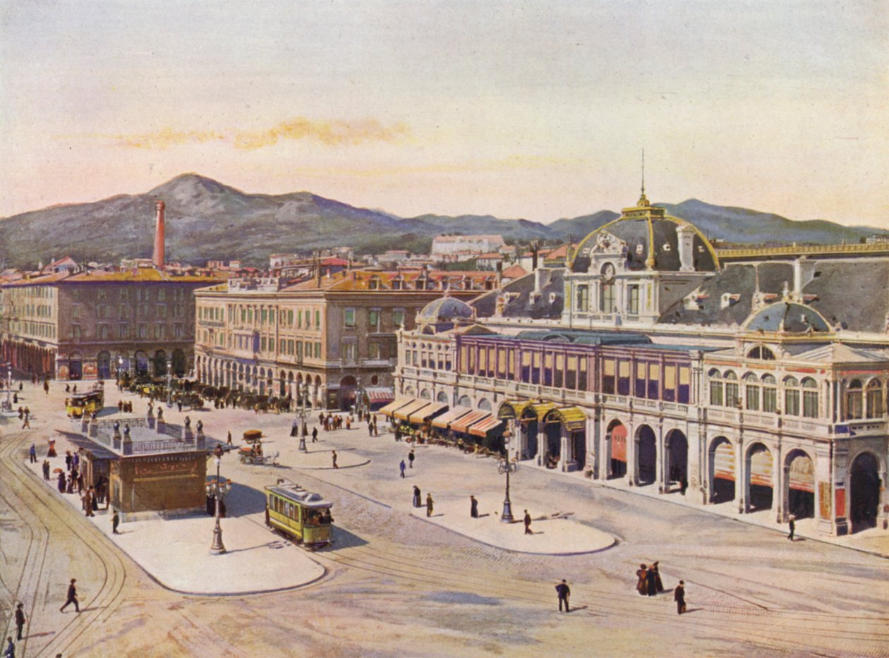 Nicea, Place Massena (druk kolorowy) autorstwa European School