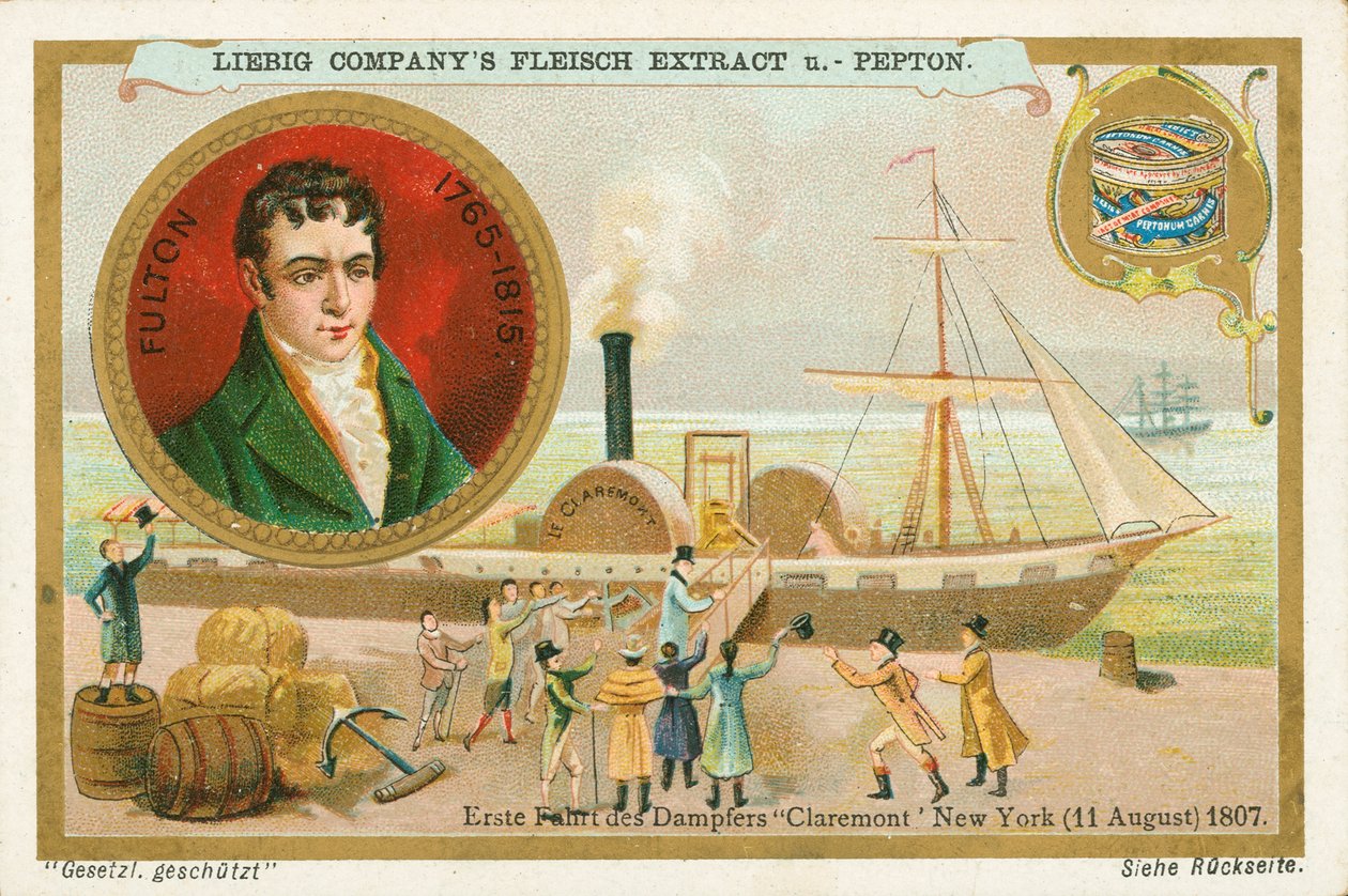 Robert Fulton, karta Liebig, początek XX wieku (chromo) autorstwa European School