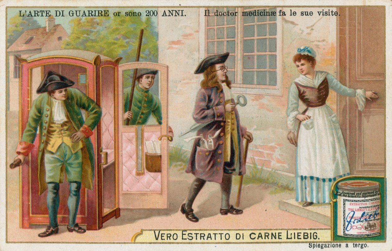 Sztuka peklowania, karta Liebig, początek XX wieku (chromo) autorstwa European School
