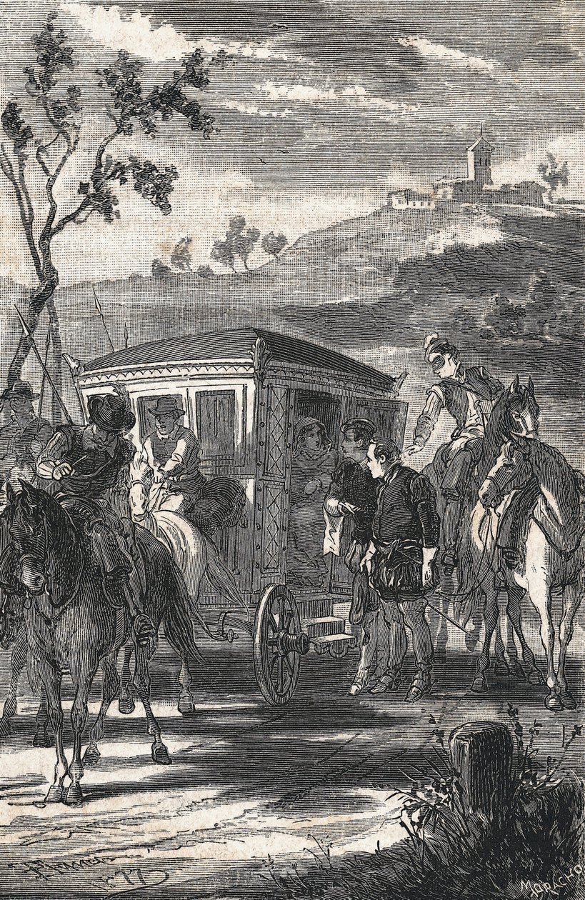 ilustracja do The Prince of Wits, Miguel de Cervantes Saavedra (The Prince of Wits, Miguel de Cervantes Saavedra) autorstwa Eusebio Planas