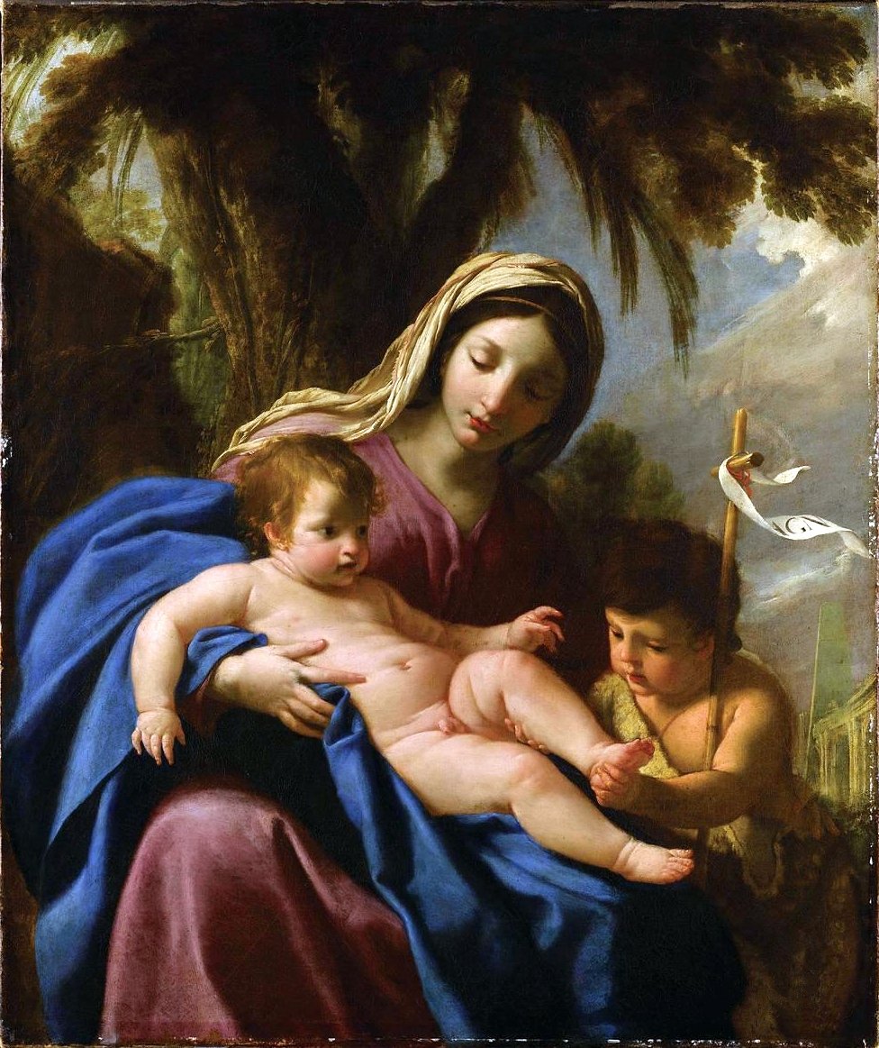 Dziewica z Dzieciątkiem ze św. Janem Chrzcicielem autorstwa Eustache Le Sueur