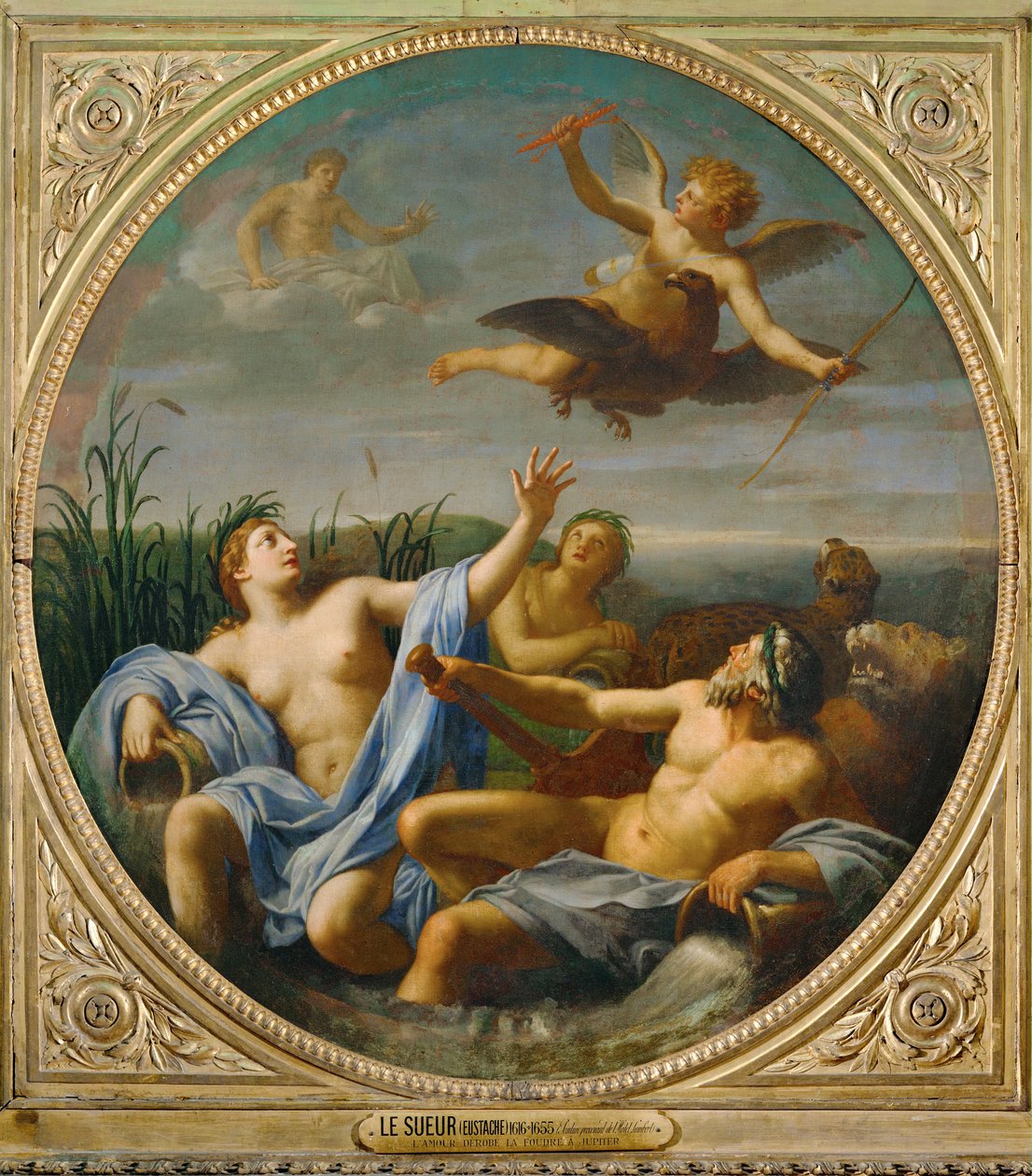Miłość, która obaliła piorun Jowisza, odlatuje ... autorstwa Eustache (studio of) Le Sueur