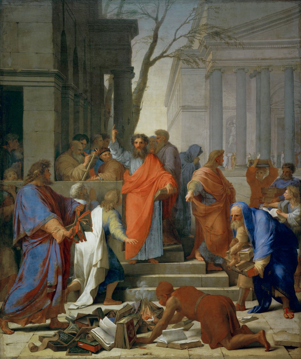 Kazanie świętego Pawła w Efezie ... autorstwa Eustache (studio of) Le Sueur