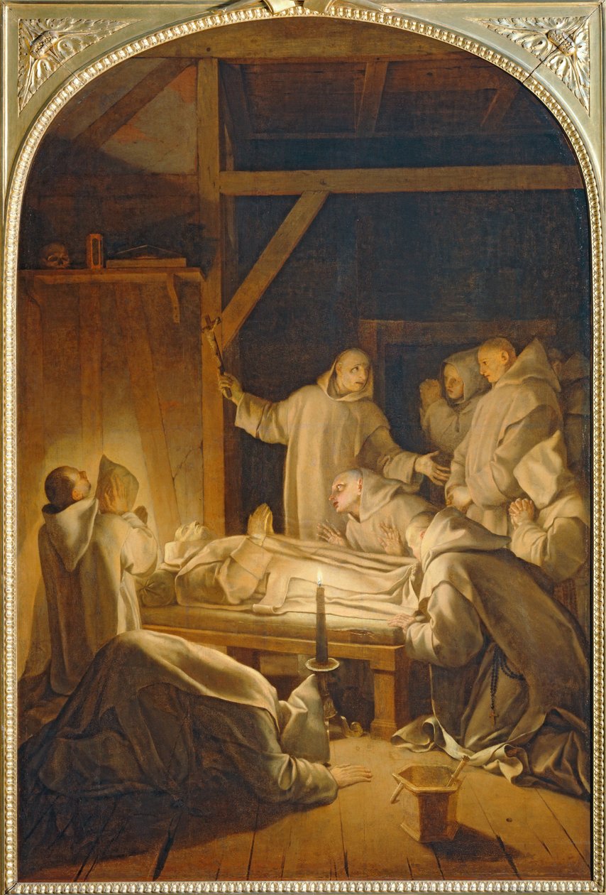 Mort de saint Bruno - Śmierć świętego Brunona ... autorstwa Eustache (studio of) Le Sueur
