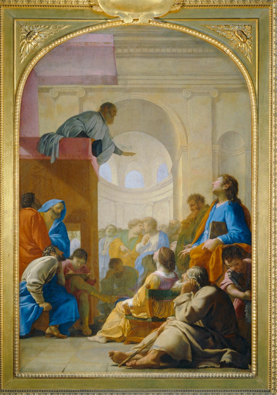 Święty Brunon podczas kazania Raymonda Diocrèsa - Święty Brunon podczas kazania Raymonda Diocrèsa ... autorstwa Eustache (studio of) Le Sueur