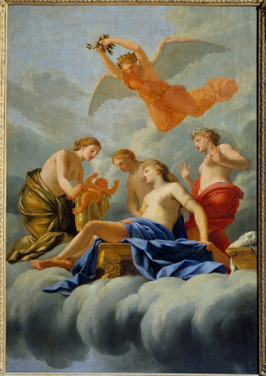 Narodziny Miłości Wenus rodzi Kupidyna. Obraz z warsztatu Eustachego Le Sueura (1617-1655) XVII w. Nd. 1,82x1,25 m . autorstwa Eustache (studio of) Le Sueur