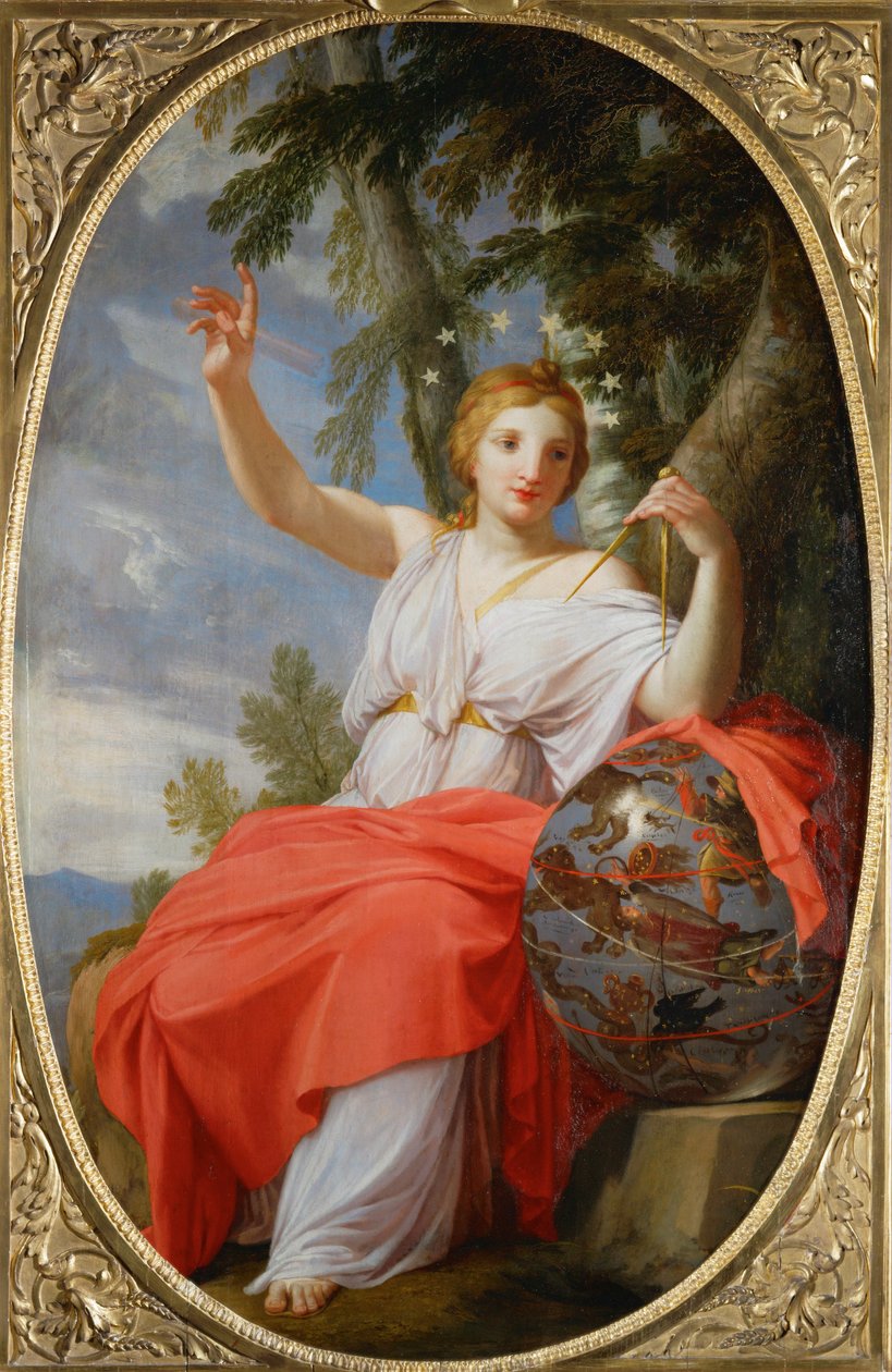 Muza Urania. Z Chambre des Muses, Luwr, Paryż ... autorstwa Eustache (studio of) Le Sueur