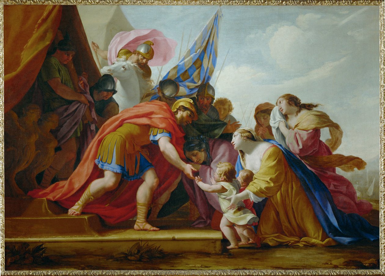 Volumnia i Verturie przed Koriolanem - Volumnia i ... autorstwa Eustache (studio of) Le Sueur