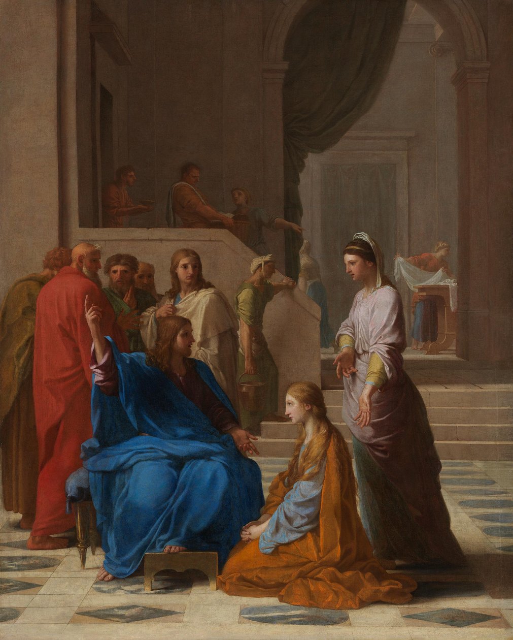 Chrystus w domu Marty autorstwa Eustache Le Sueur