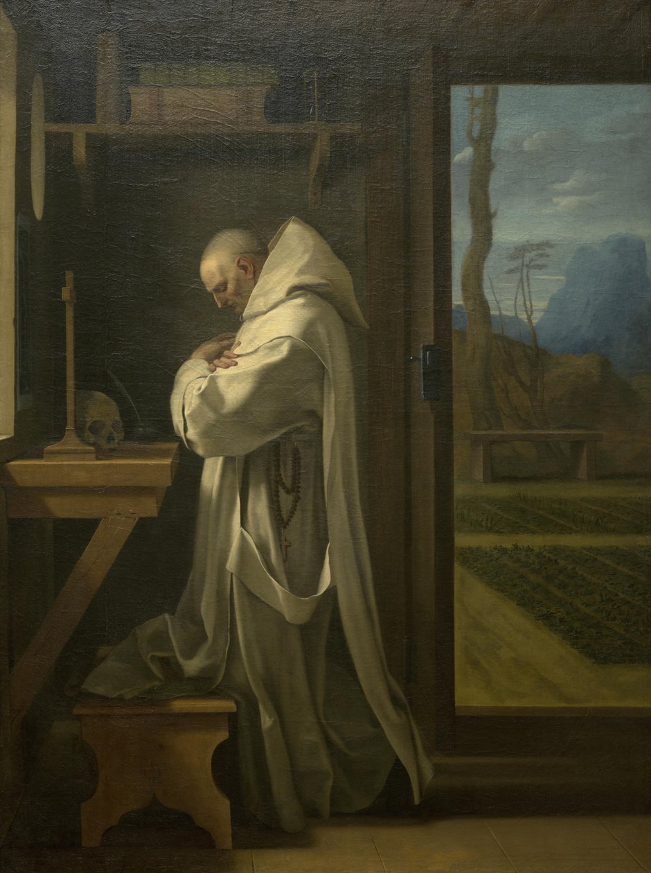 Święty Bruno na modlitwie autorstwa Eustache Le Sueur