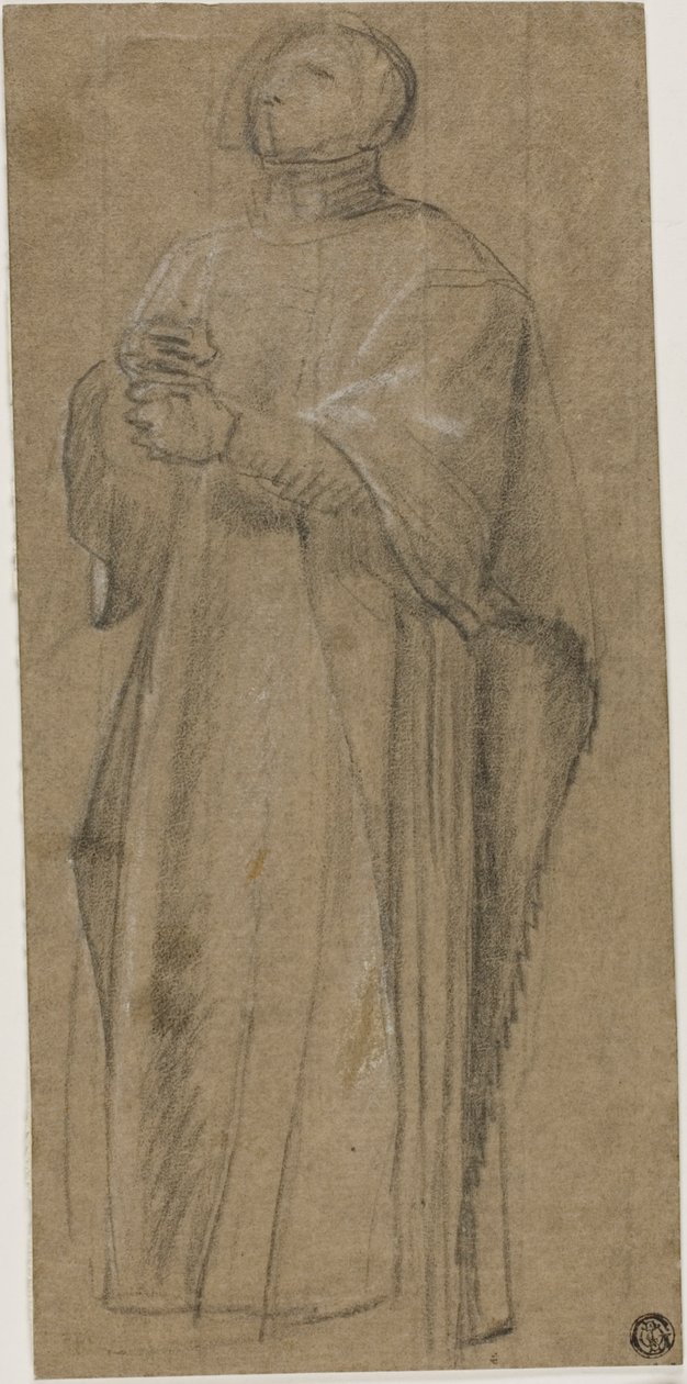 Studium dla kapłana niosącego pastorał autorstwa Eustache Le Sueur