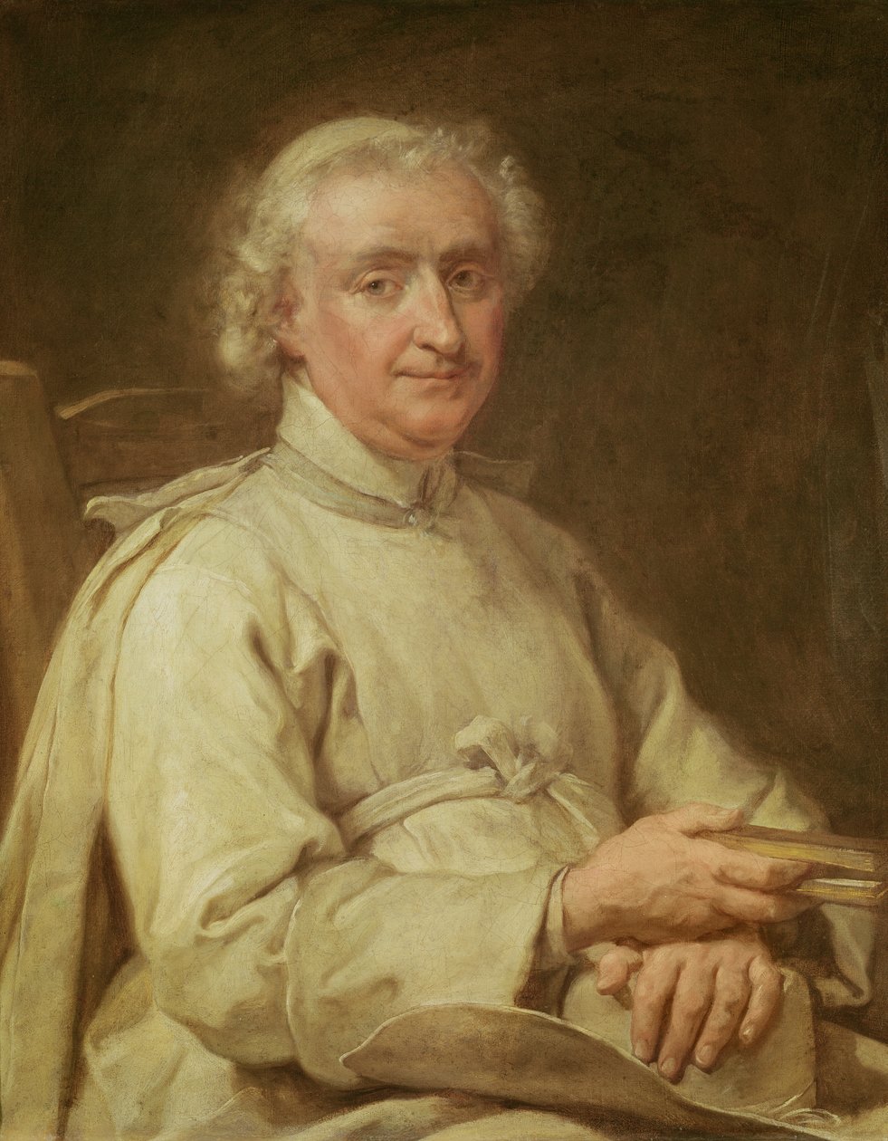 Portret kanonika trzymającego książkę autorstwa Eustache Restout