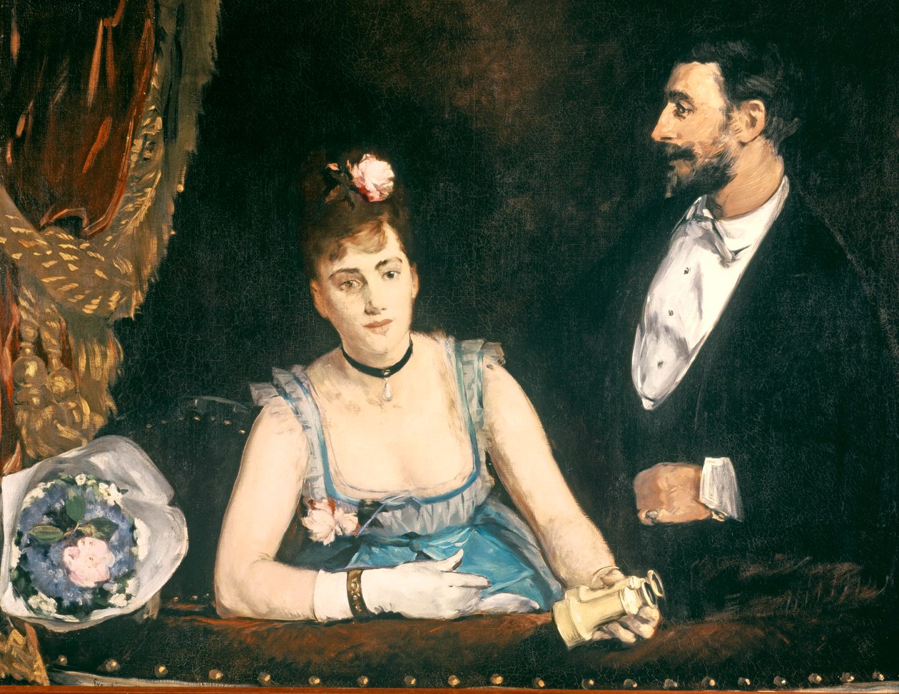 Pudełko w Teatrze Włochów, 1874 autorstwa Eva Gonzalès