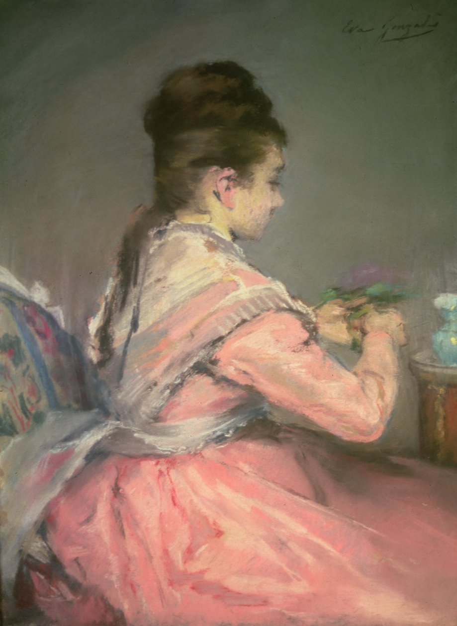 Bukiet Fiołków (pastel) autorstwa Eva Gonzalès