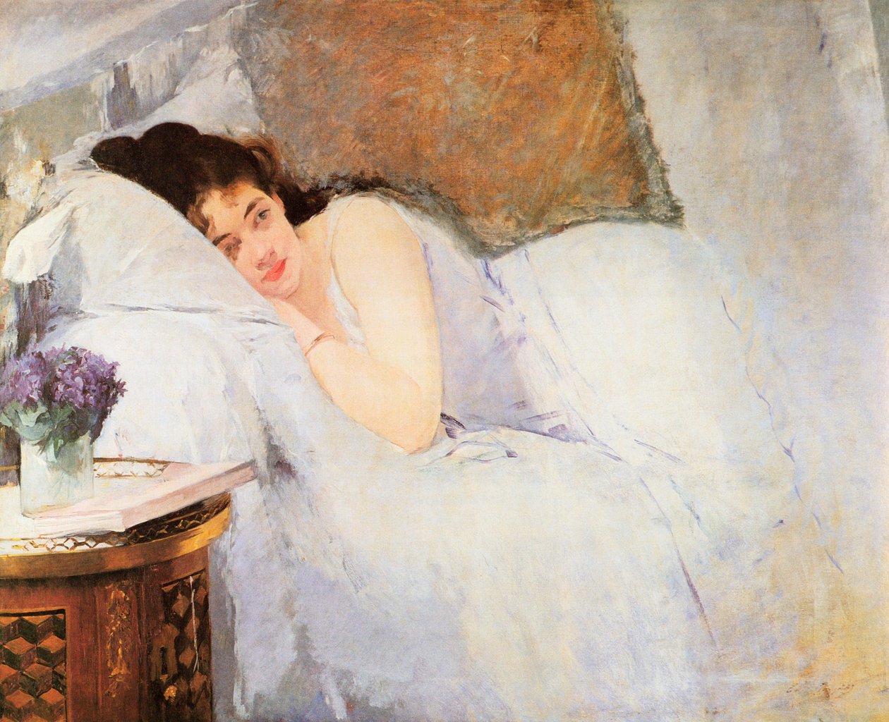 Przebudzenie kobiety, 1876 autorstwa Eva Gonzalès
