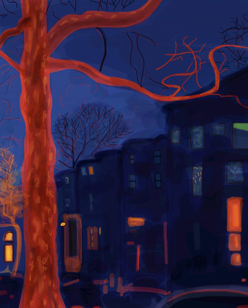 7th Street, Brooklyn, 2016 (grafika cyfrowa) autorstwa Evan Sklar