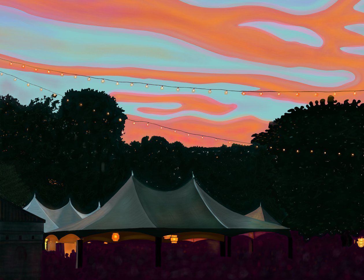 Bandshell prospect park (grafika cyfrowa) autorstwa Evan Sklar