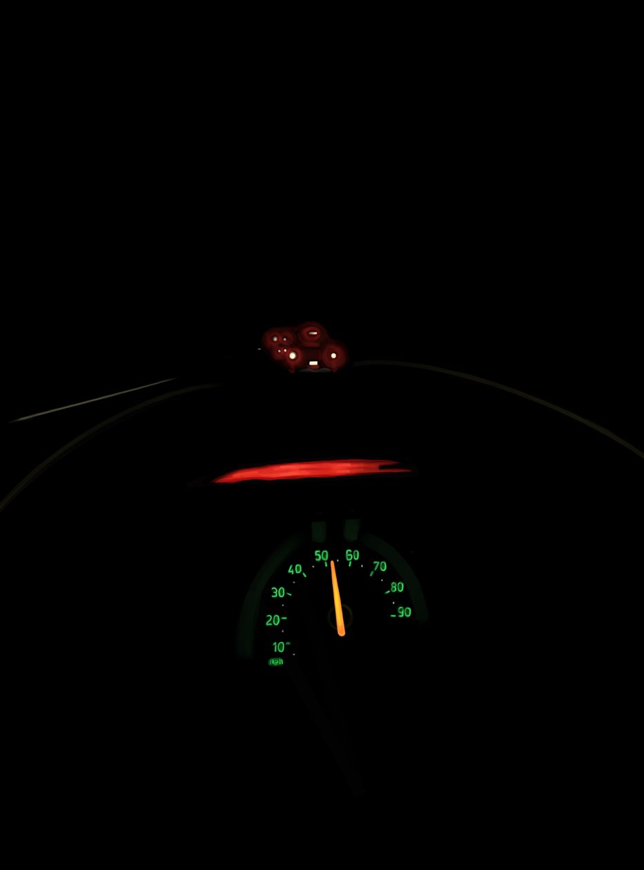 Driving The Road At Night # 4 Brooklyn (grafika cyfrowa) autorstwa Evan Sklar