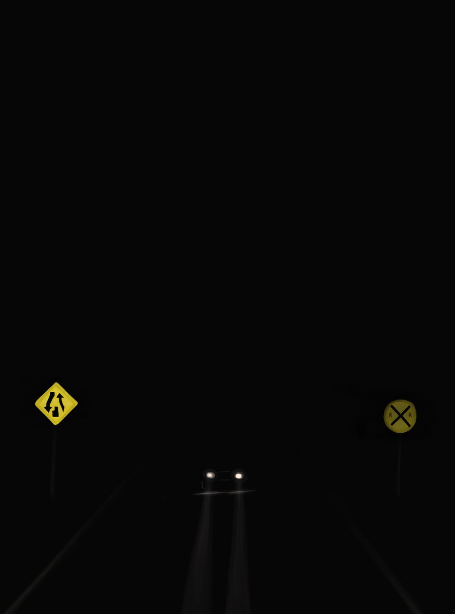 Driving The Road At Night #8 Brooklyn (grafika cyfrowa) autorstwa Evan Sklar