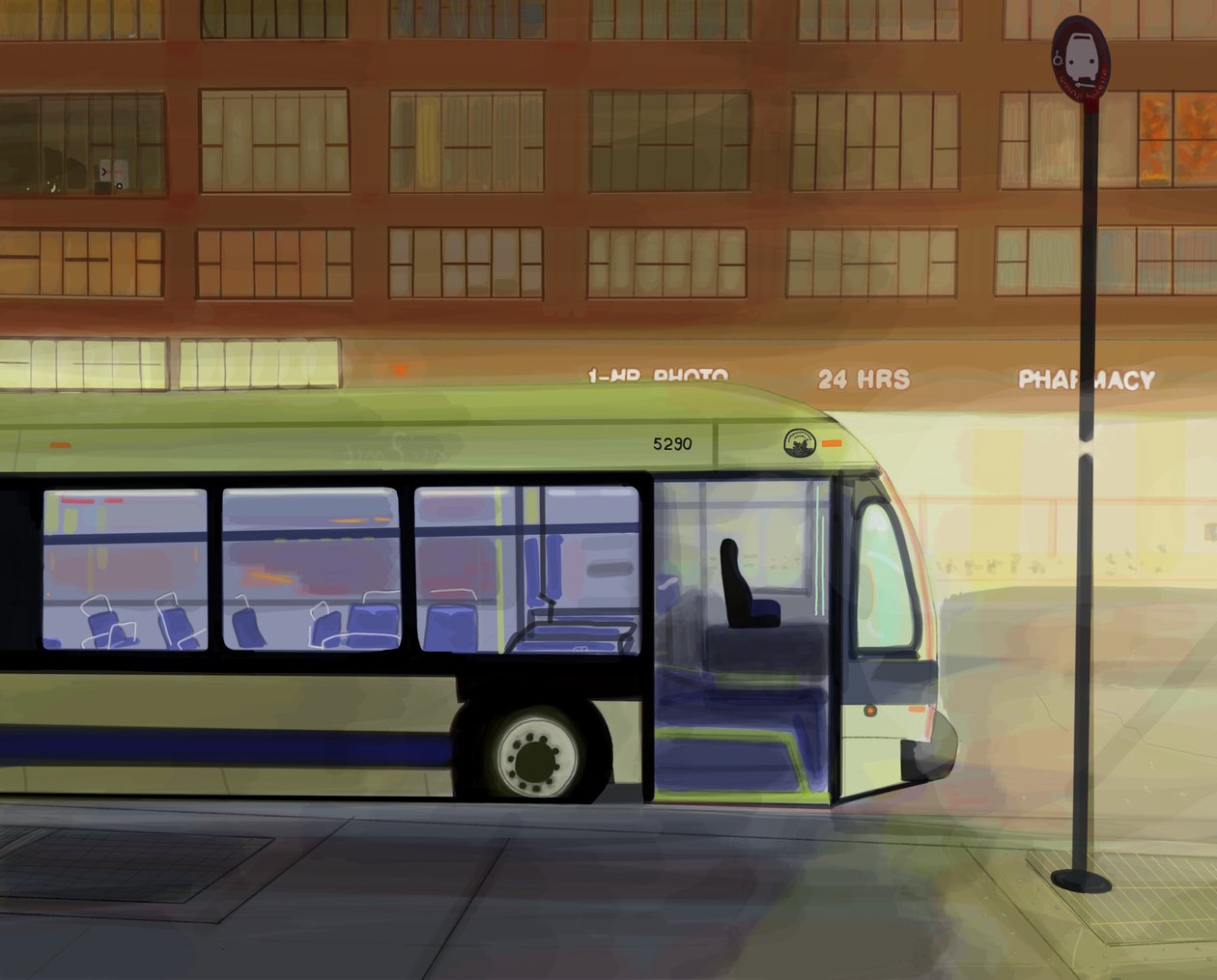 First Light, Union Square, Brooklyn (sztuka cyfrowa) autorstwa Evan Sklar