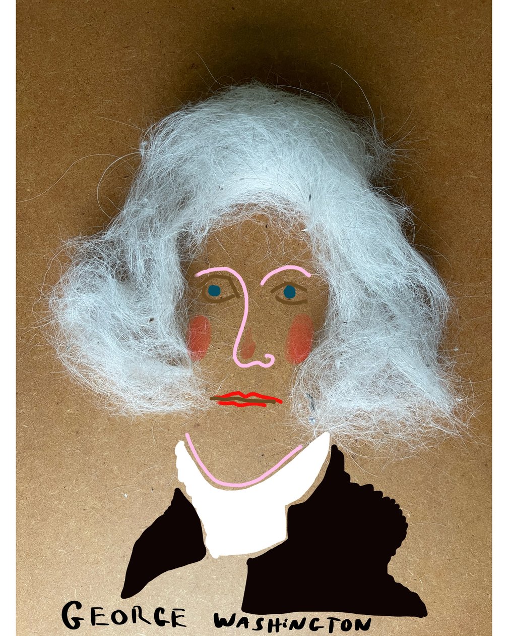 George Washington (rysunek kolażowy) autorstwa Evan Sklar