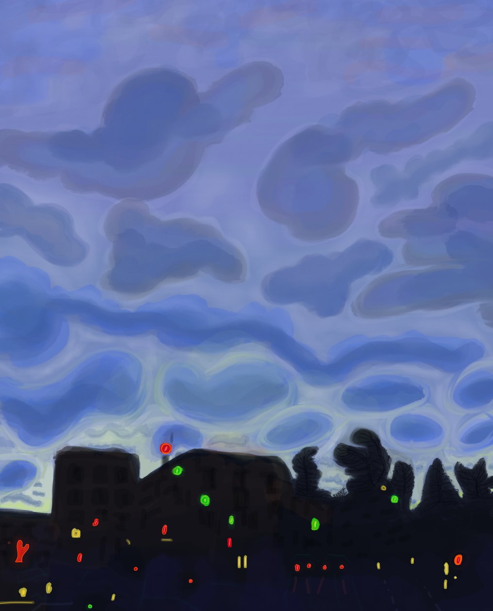 Grand Army Plaza, Brooklyn, 2016 (narysowane ręcznie na iPadzie ołówkiem Apple) autorstwa Evan Sklar