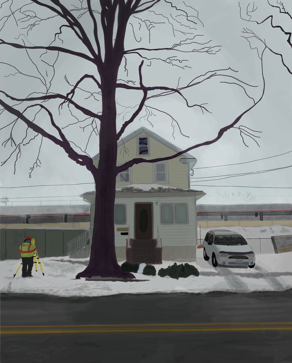 Jamaica, Queens (sztuka cyfrowa) autorstwa Evan Sklar