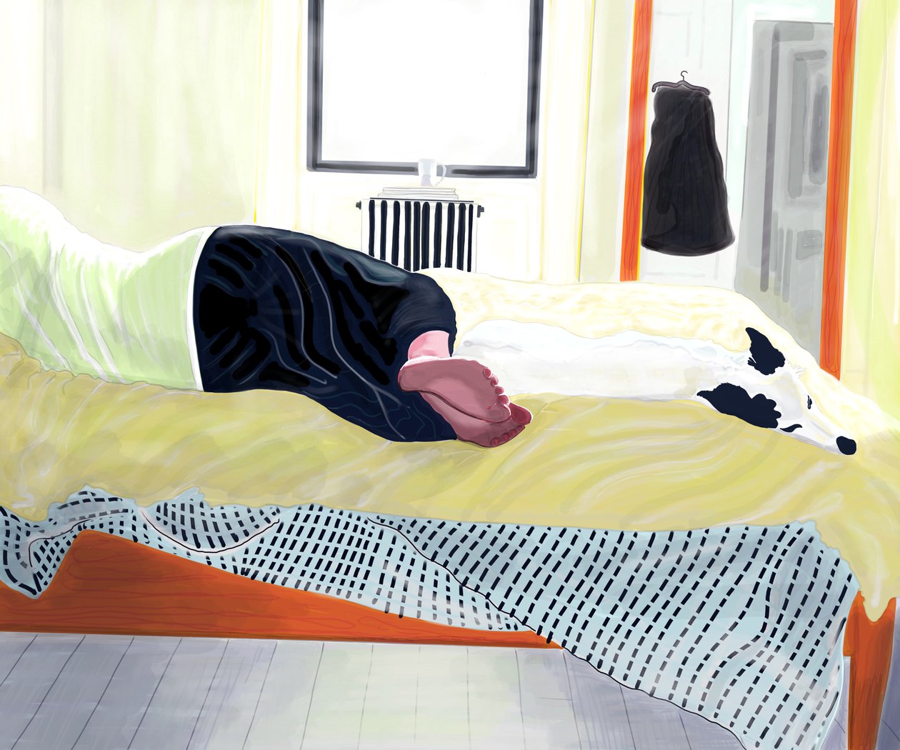 Michelle i Minnie Napping, Brooklyn (grafika cyfrowa) autorstwa Evan Sklar