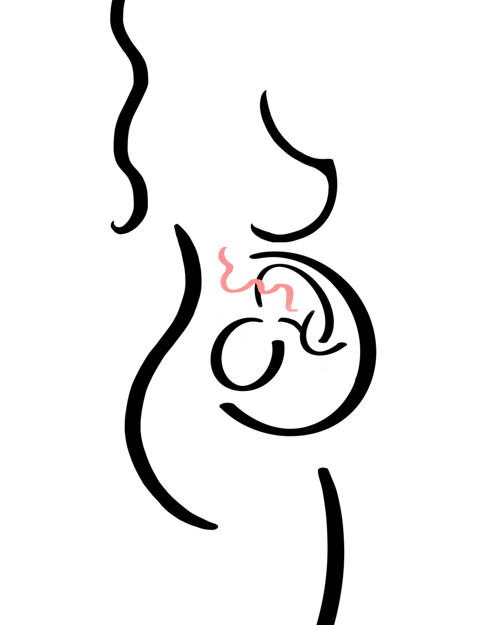 Ciężarna (grafika cyfrowa) autorstwa Evan Sklar