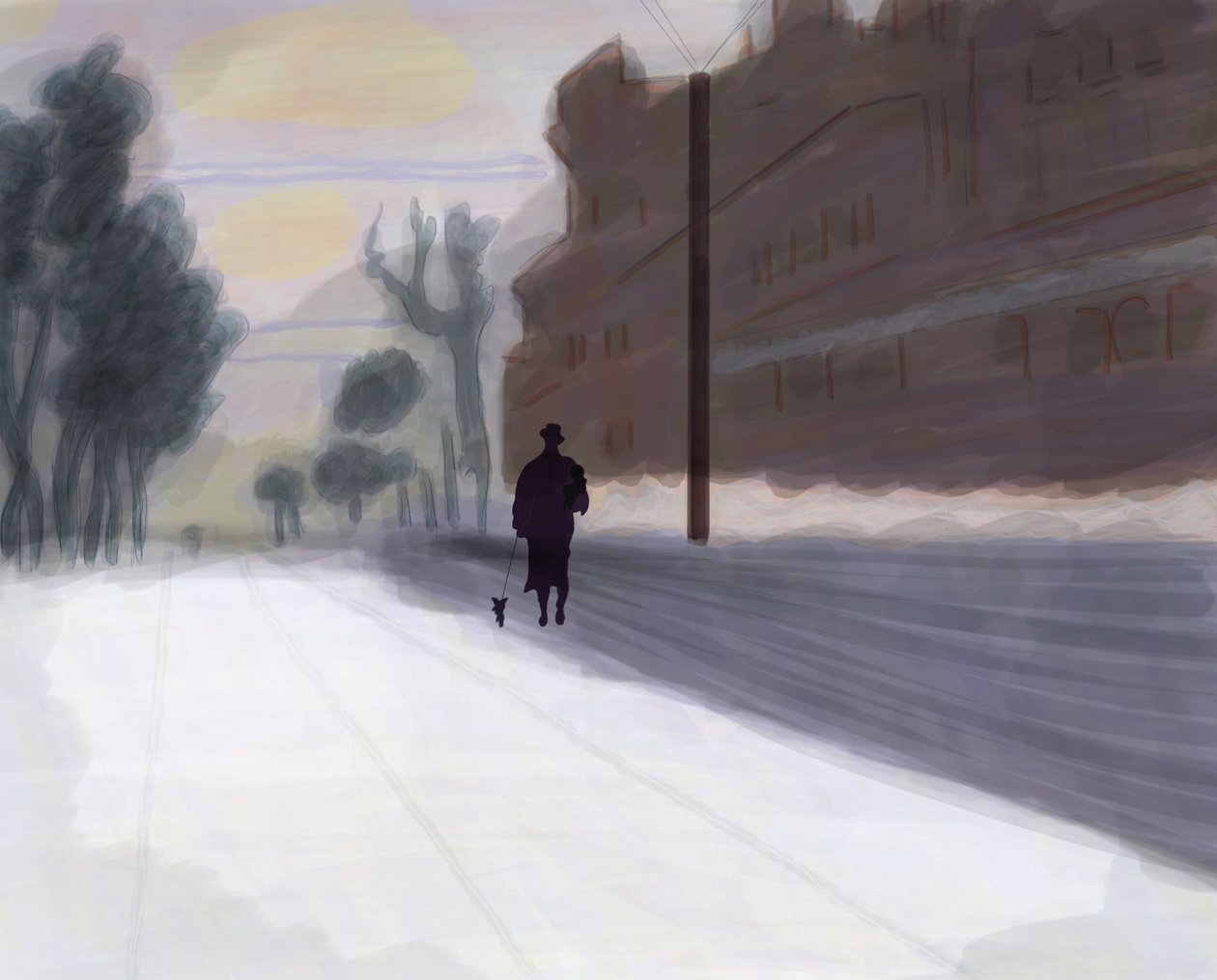 Prospect Park, West After Snow (grafika cyfrowa) autorstwa Evan Sklar