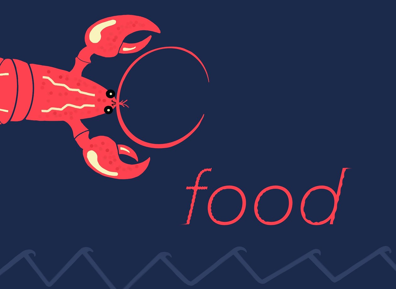 Sea Food (grafika cyfrowa) autorstwa Evan Sklar