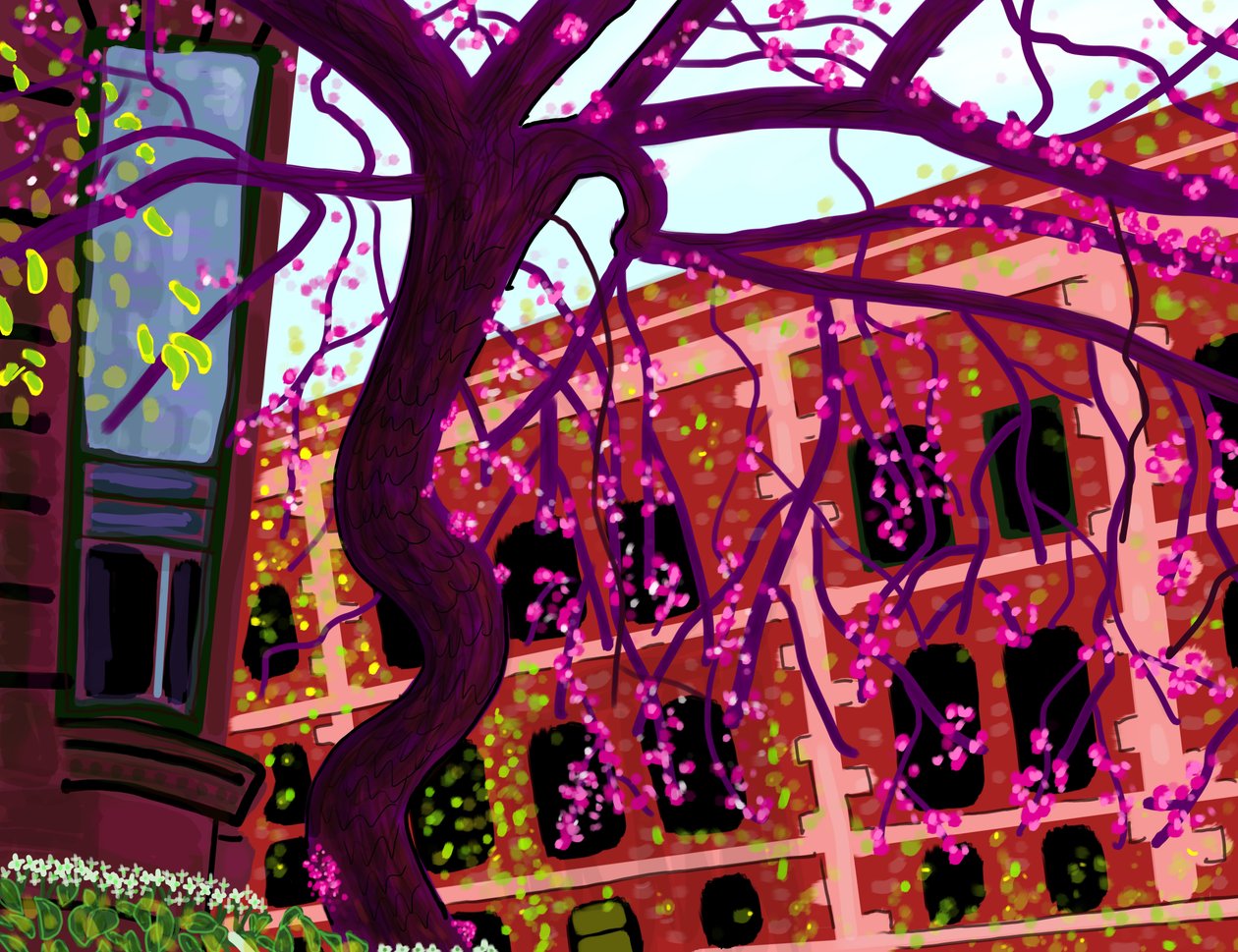 Wiosna, Brooklyn (grafika cyfrowa) autorstwa Evan Sklar