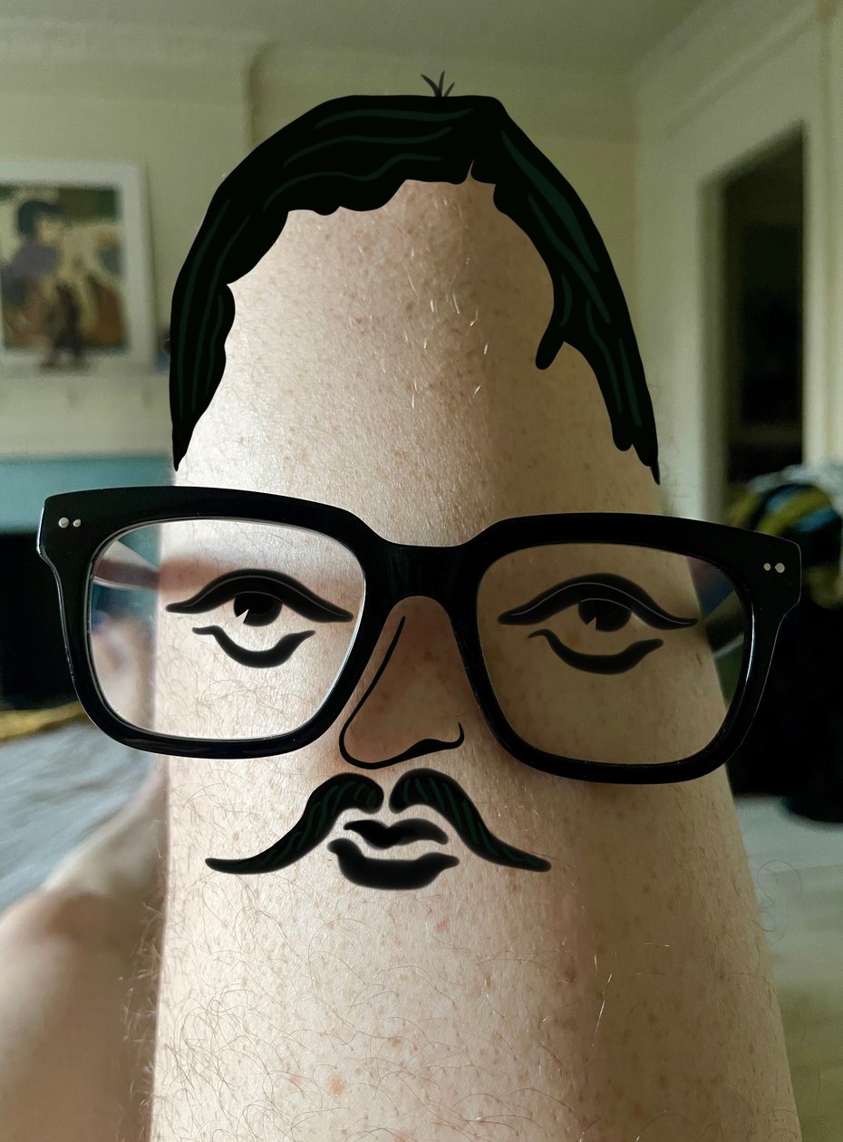 Thigh Guy, ok. 2020-24 (grafika cyfrowa) autorstwa Evan Sklar