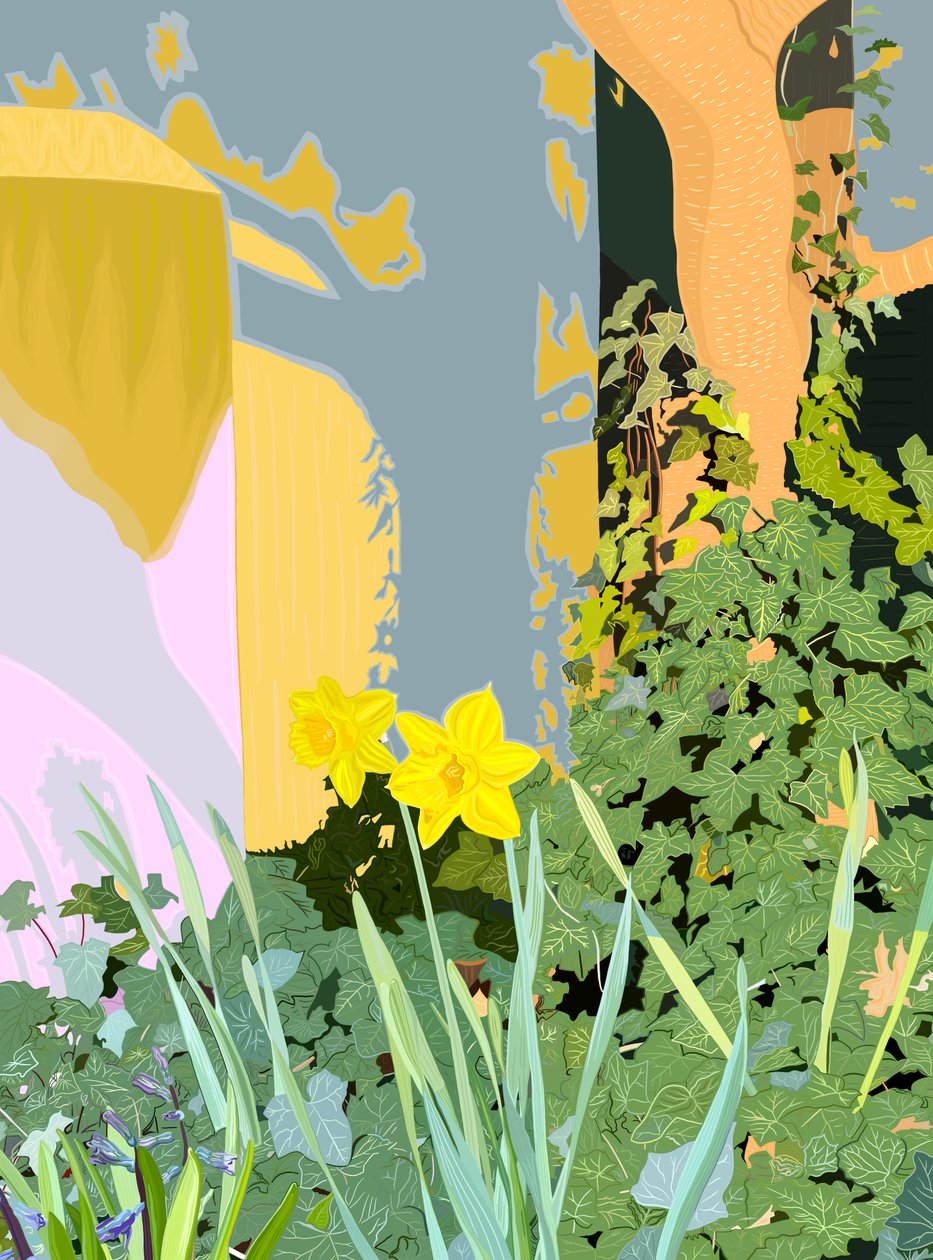 Two Daffodils.jpg, ok. 2020-24 (grafika cyfrowa) autorstwa Evan Sklar