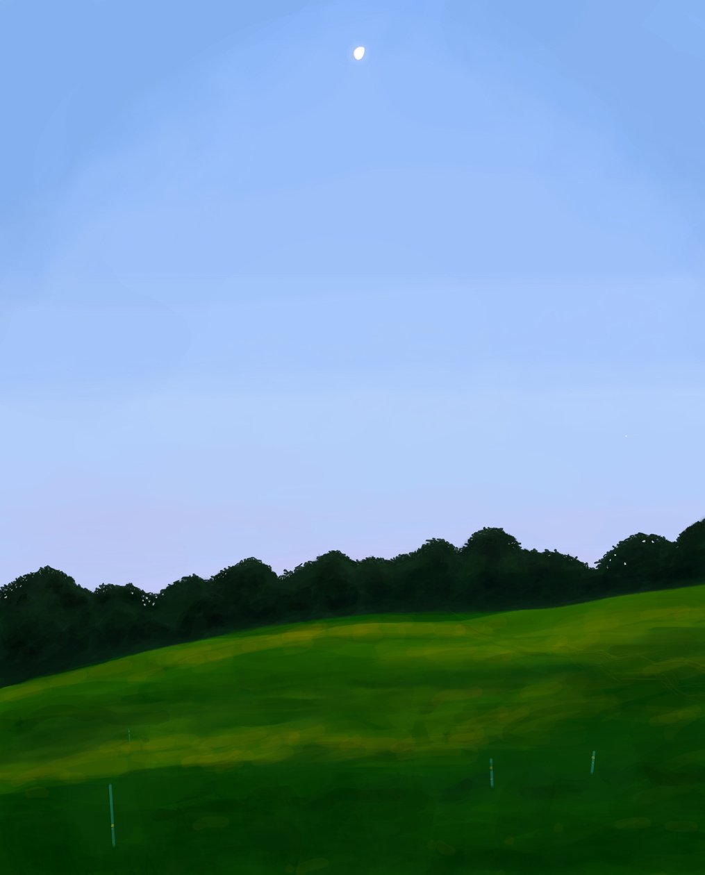 Vermont Field, Dawn (grafika cyfrowa) autorstwa Evan Sklar