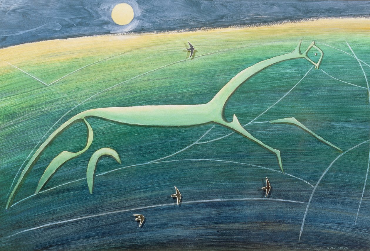 White Horse Hill, Uffington autorstwa Evangeline Dickson