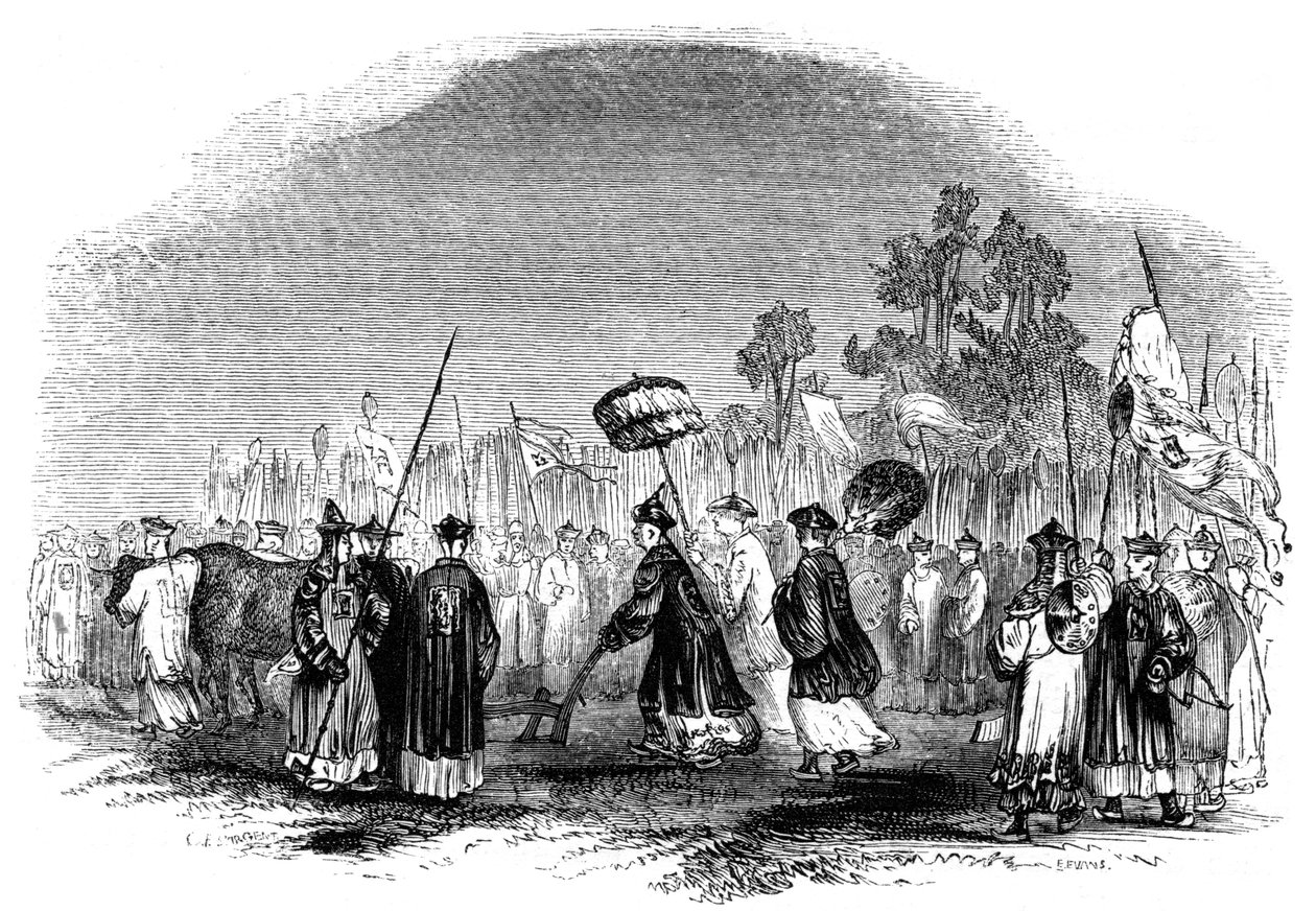 Coroczny festiwal wiosny, 1847 autorstwa Evans