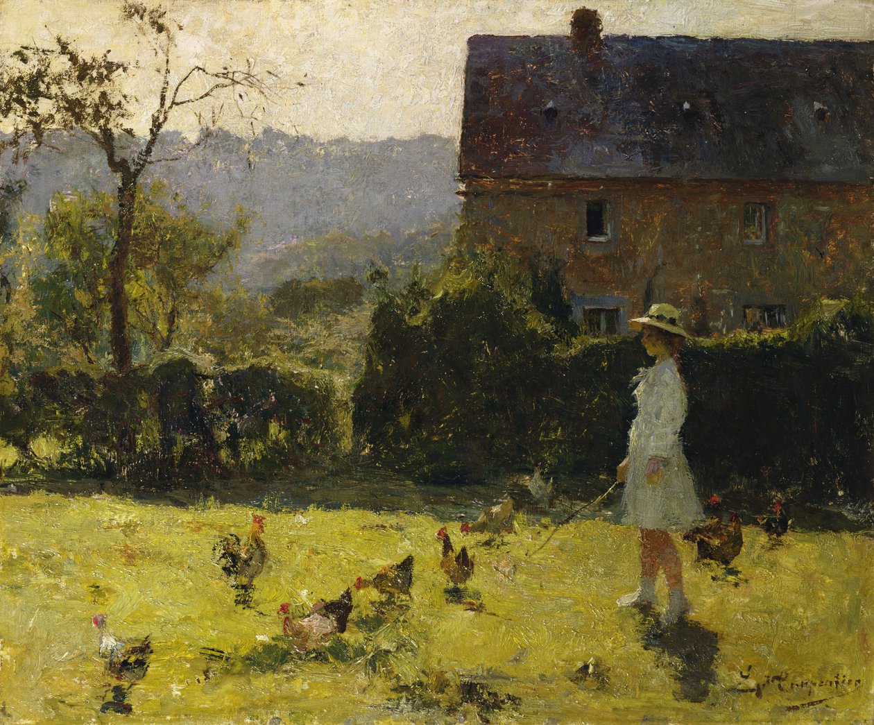 Przy wiejskim domu autorstwa Evariste Carpentier