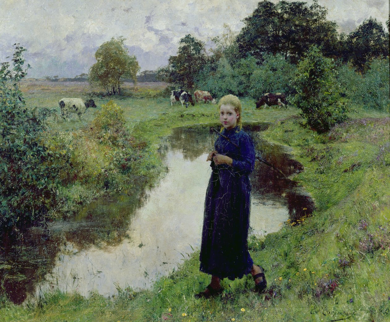 Młoda dziewczyna w polu, autorstwa Evariste Carpentier
