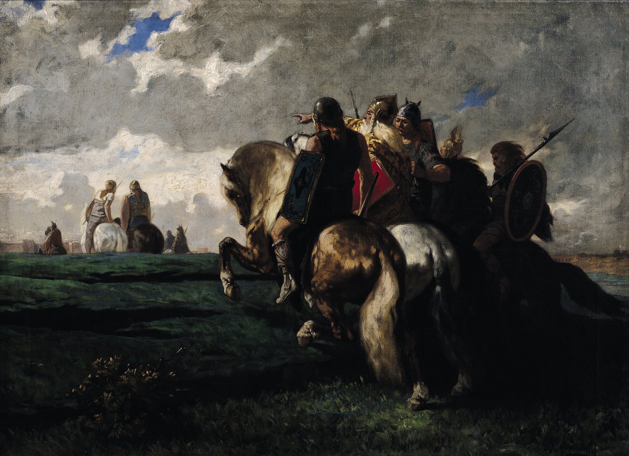 Barbarzyńcy przed Rzymem autorstwa Evariste Vital Luminais