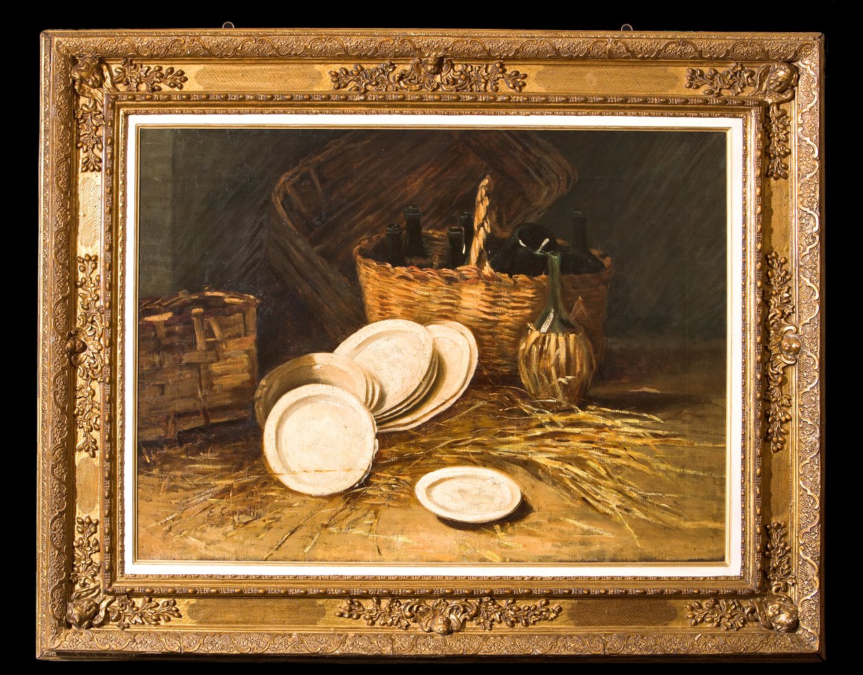 Martwa natura (olej na płótnie) autorstwa Evaristo Cappelli