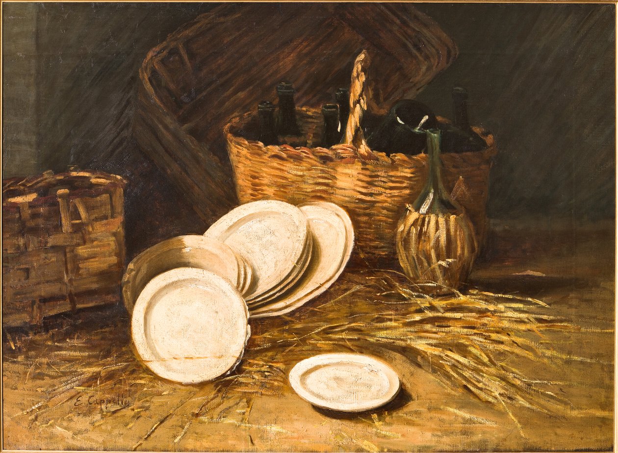 Martwa natura (olej na płótnie) autorstwa Evaristo Cappelli