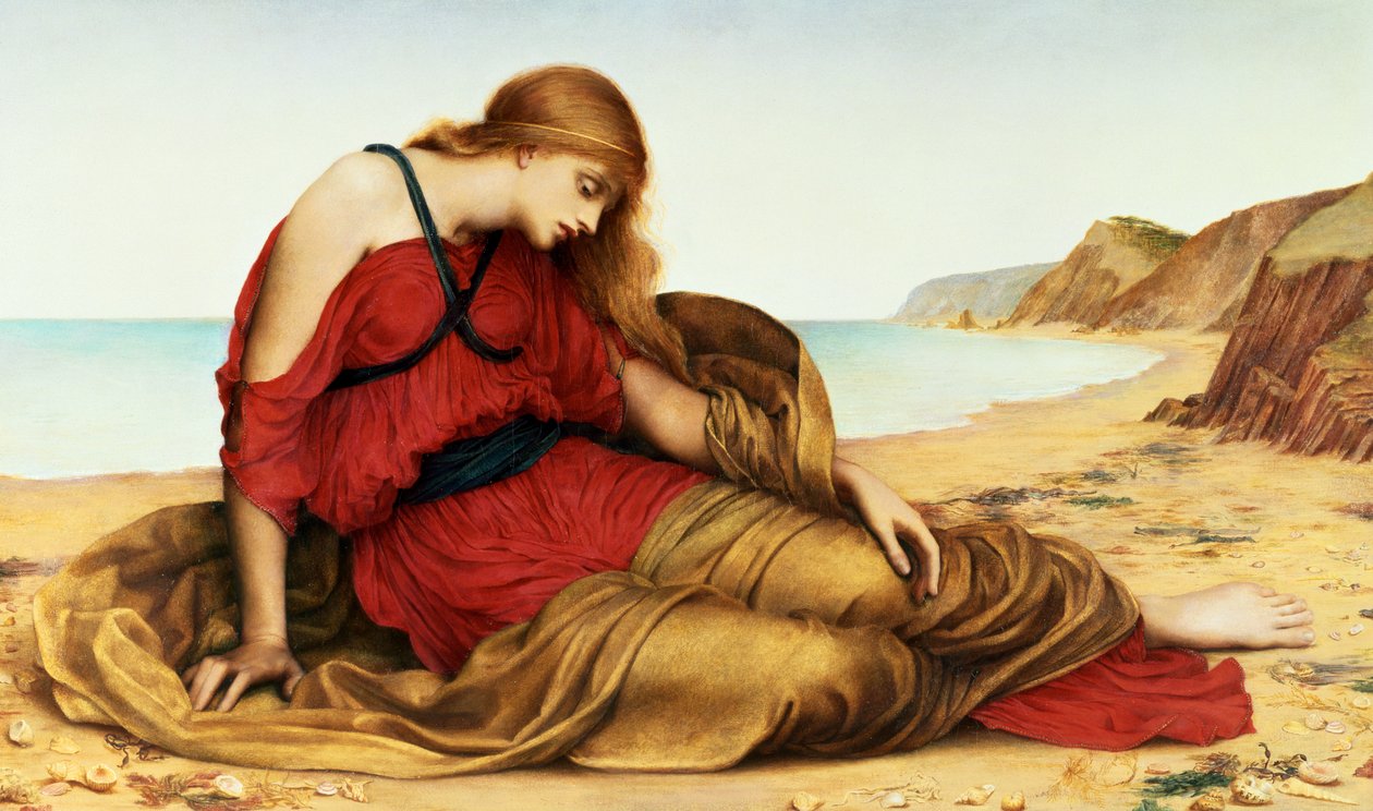 Ariadna w Naxos, 1877 autorstwa Evelyn De Morgan