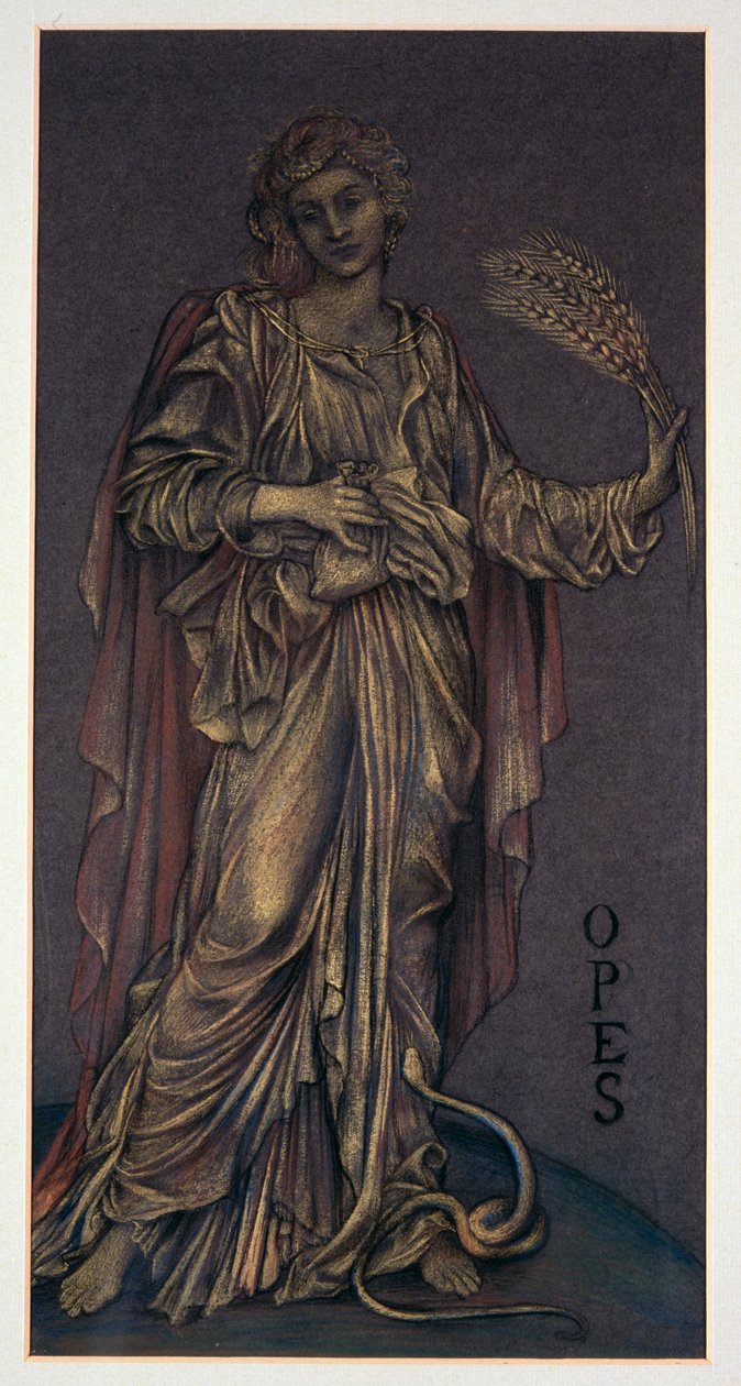 Gotowe studium dla Opes (kreda) autorstwa Evelyn De Morgan