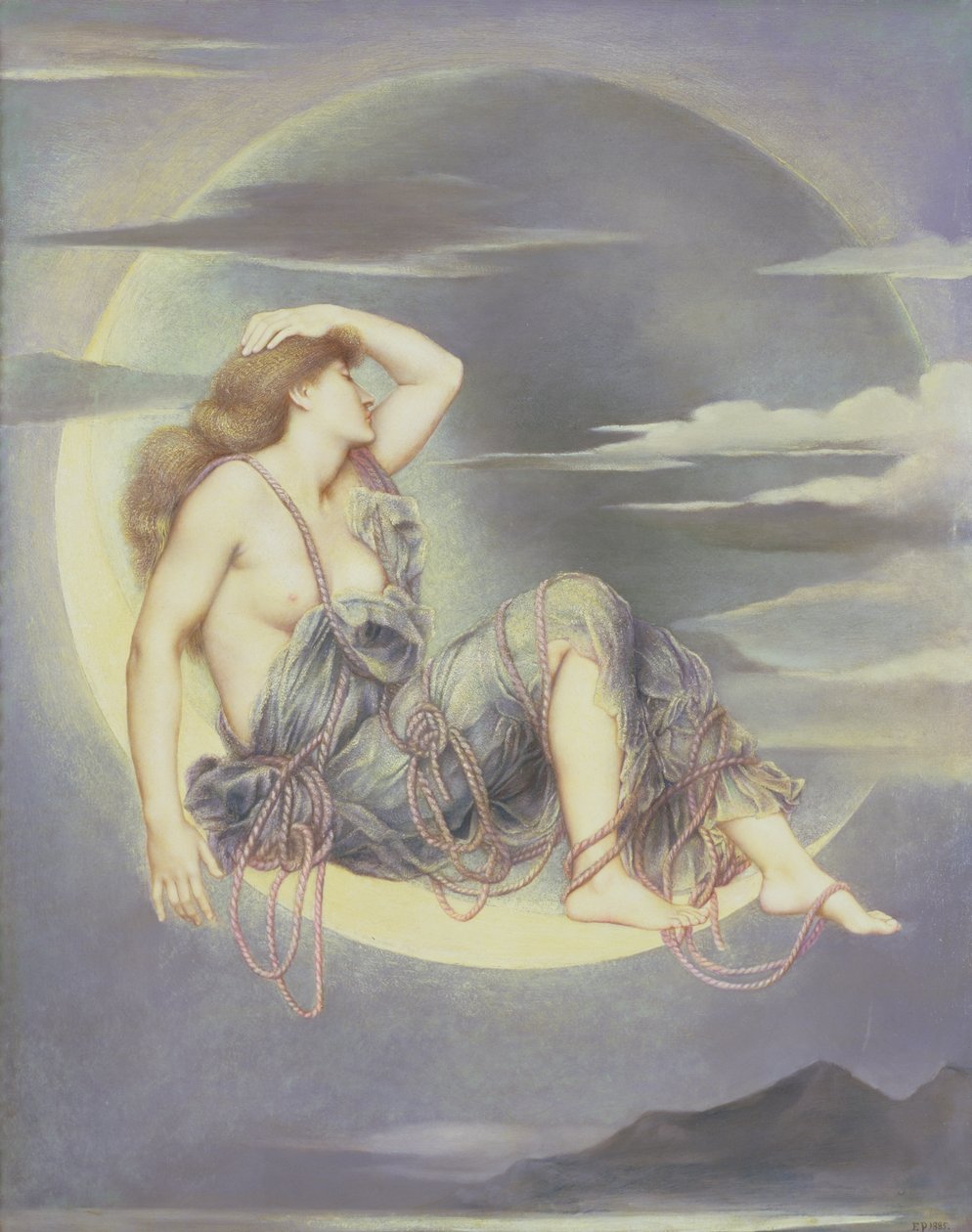 Luna, 1885 autorstwa Evelyn De Morgan