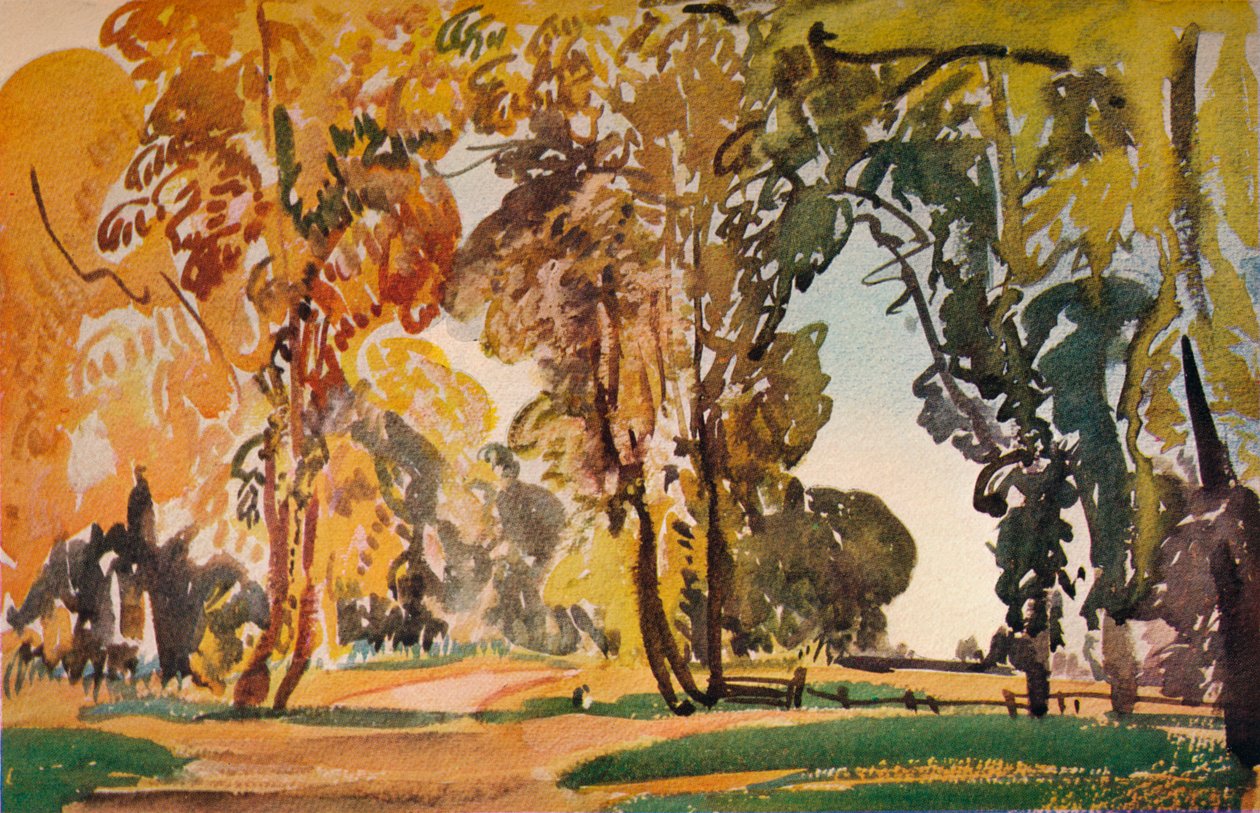 Betchworth Lane, październik 1917. autorstwa Evelyn Cheston