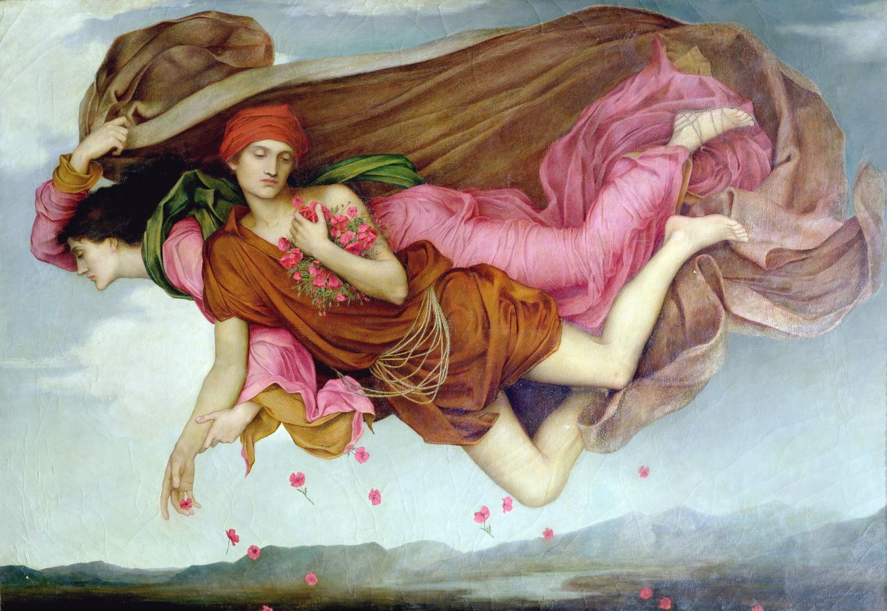 Nuit et sommeil - Noc i sen, De Morgan, Evelyn (1855-1919). olej na płótnie autorstwa Evelyn De Morgan