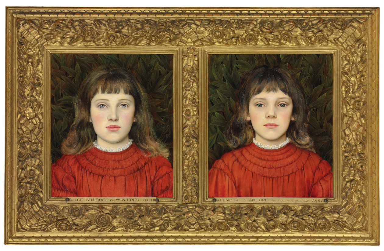 Portrety Alice Mildred i Winifred Julia Spencer Stanhope, 1884 autorstwa Evelyn De Morgan