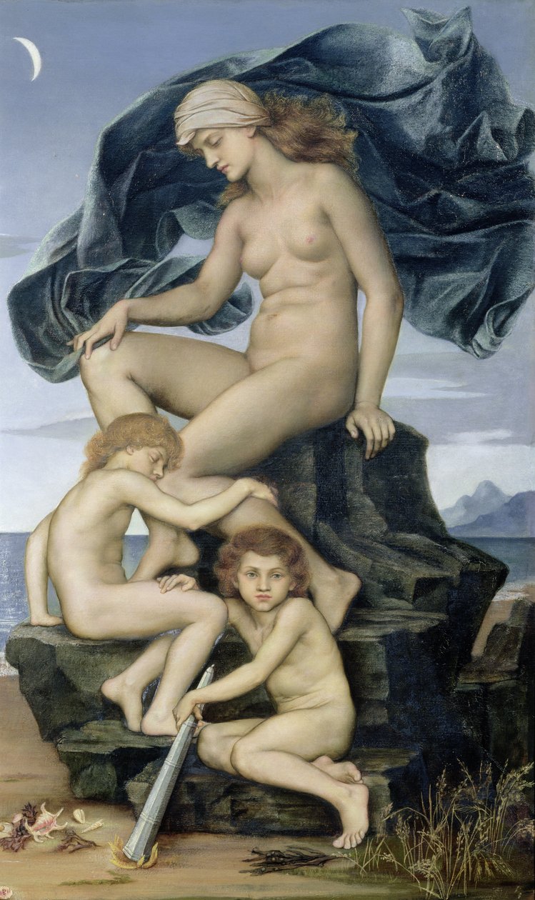 Sen i śmierć, dzieci nocy, 1883 autorstwa Evelyn De Morgan